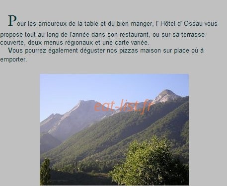 Hotel d' Ossau — carte page 2
