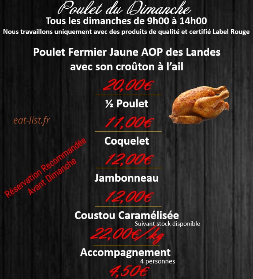 La Minute Gourmande — carte page 8