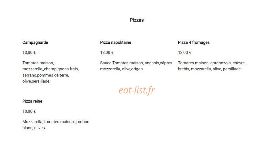 Pulpi Snack — carte page 2