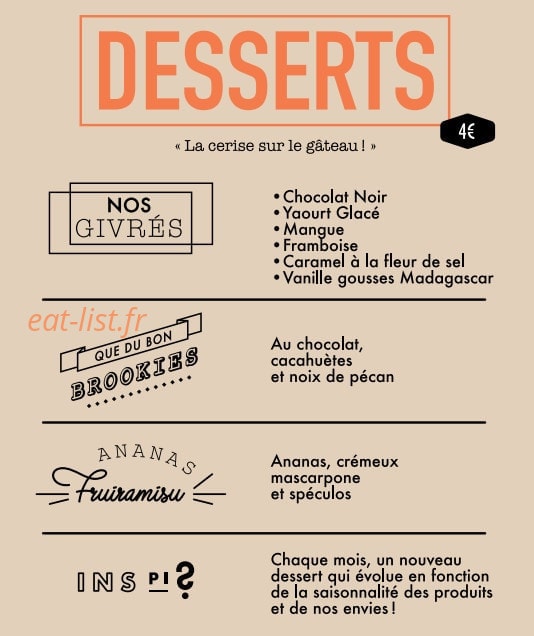 SB Artisans Burger — carte page 6