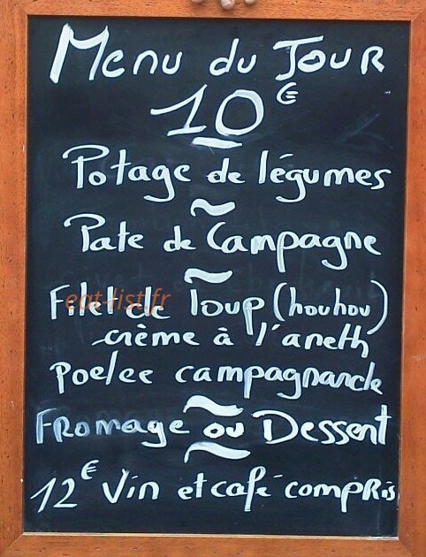 Chez Michel — carte page 1