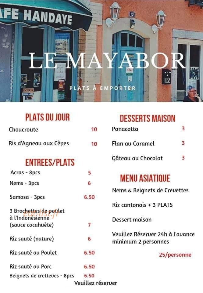 Le Mayabor — carte page 1