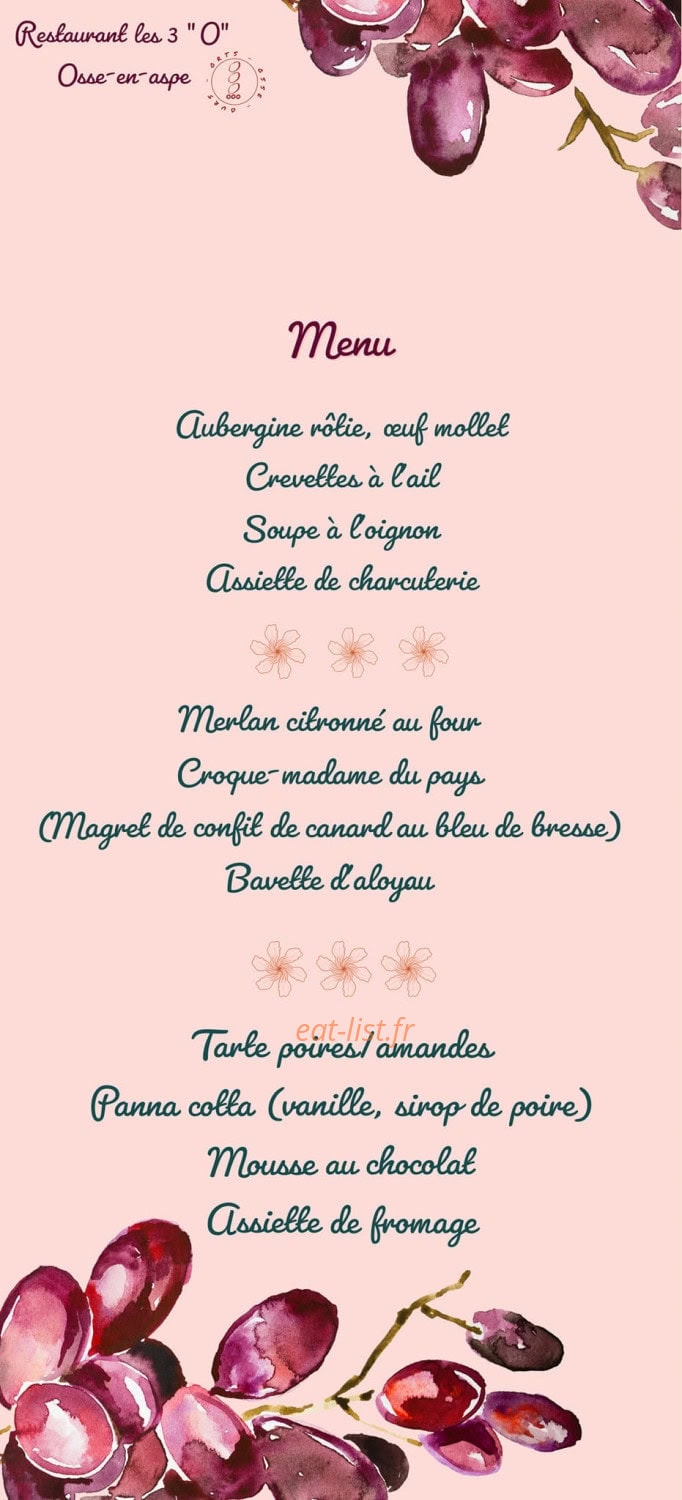 Les 3 "o" — carte page 1