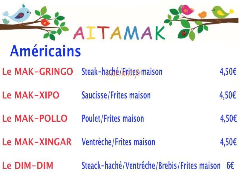 Aitamak — carte page 1