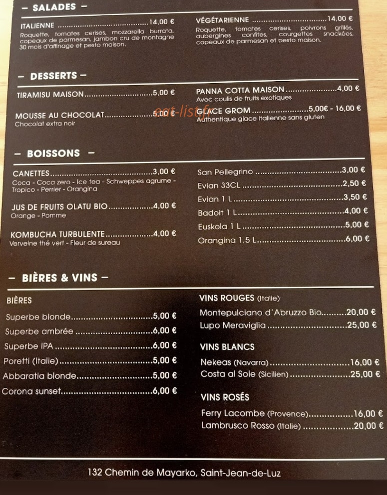 bibampizz — carte page 1