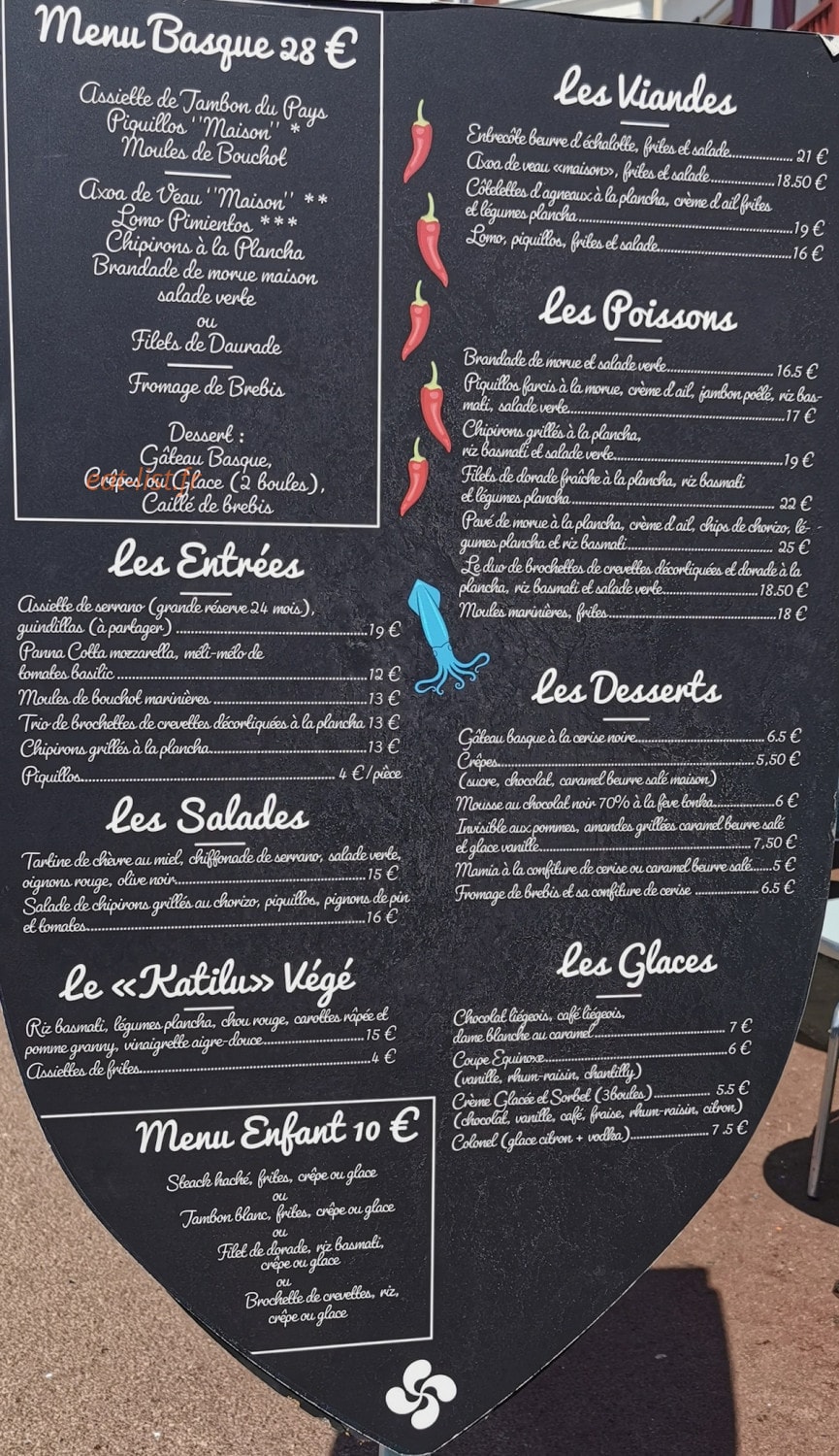Café de Paris — carte page 1