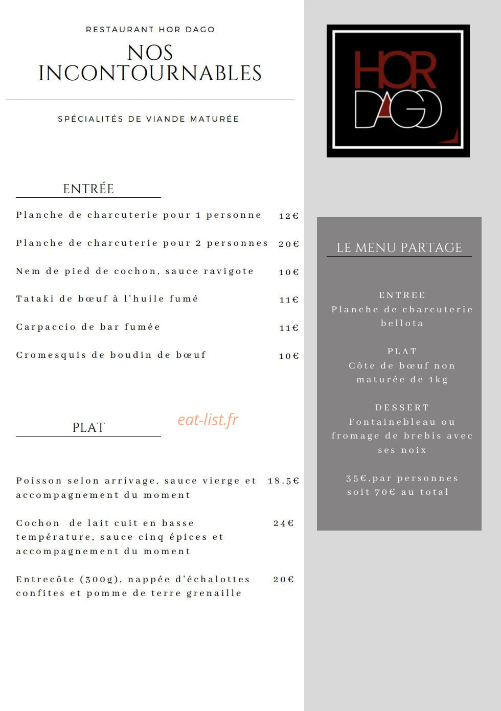 Hor Dago — carte page 1