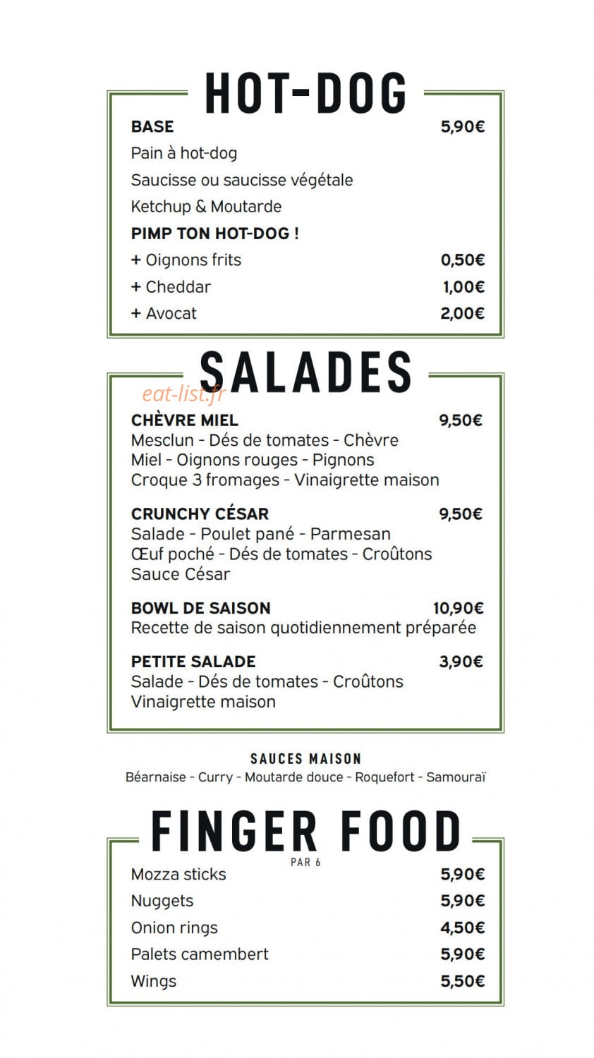 Jack's Burgers — carte page 2