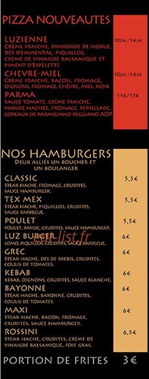 Luz Pizza — carte page 5