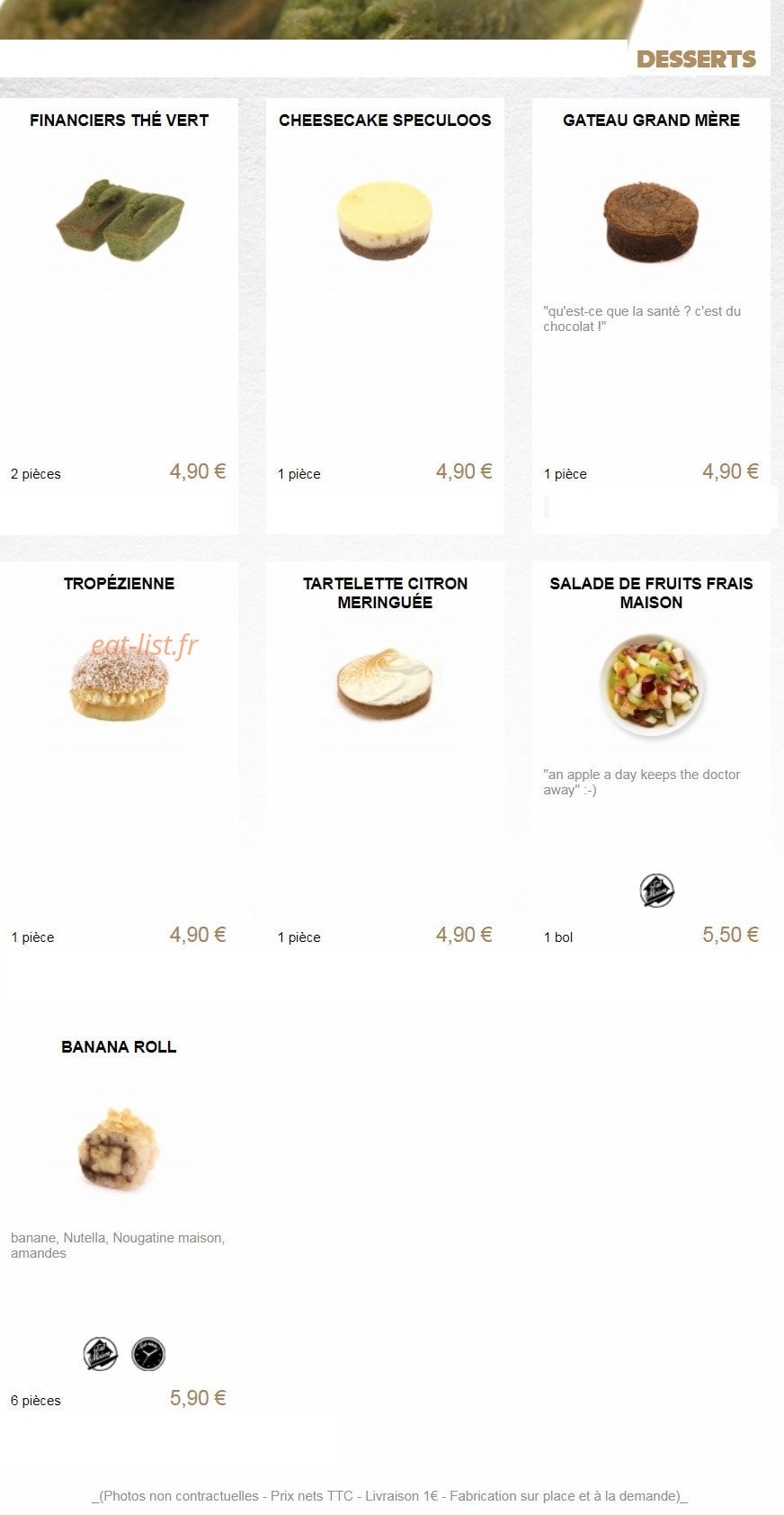 You Sushi — carte page 12