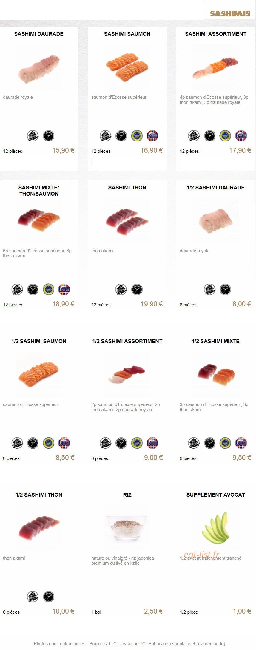 You Sushi — carte page 9