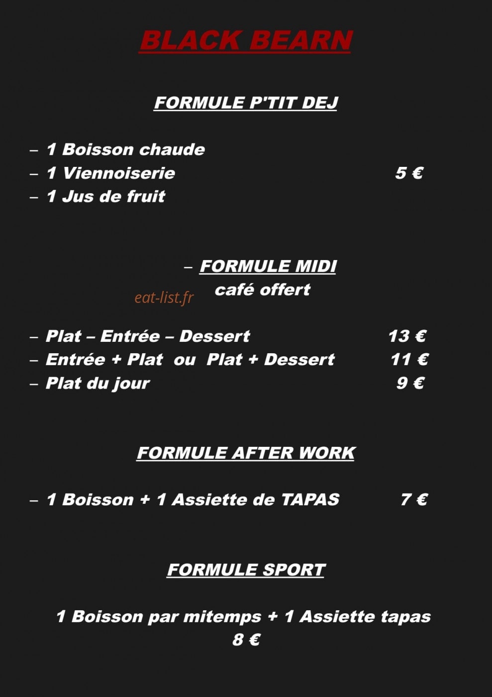 Black bearn — carte page 1