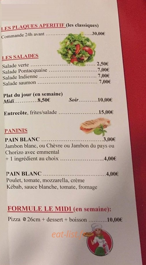 Past'a Pizza — carte page 3