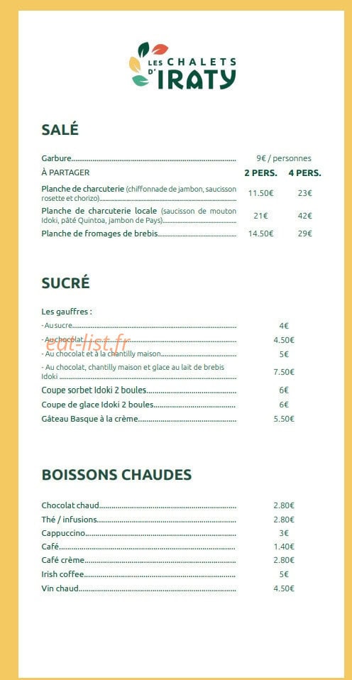 Chalets d'Iraty — carte page 1