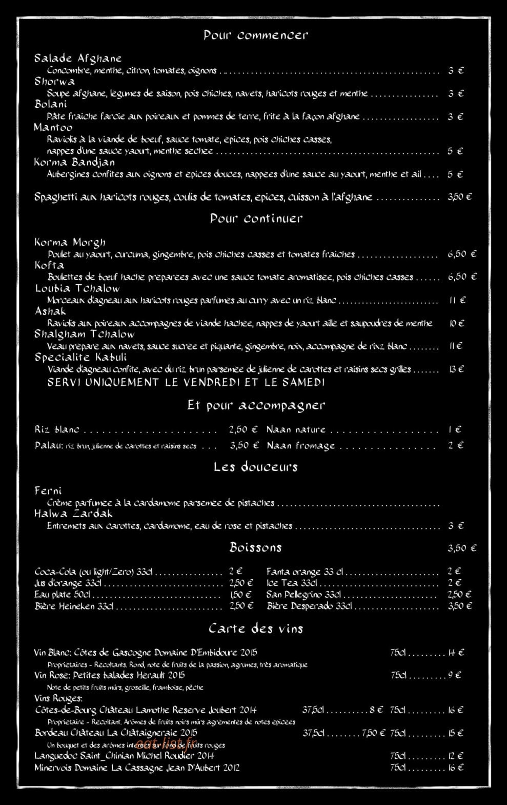 Andar — carte page 1
