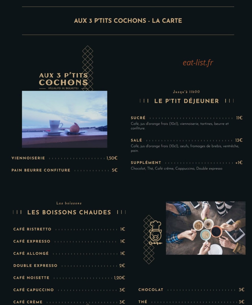 Aux 3 p'tits cochons — carte page 3