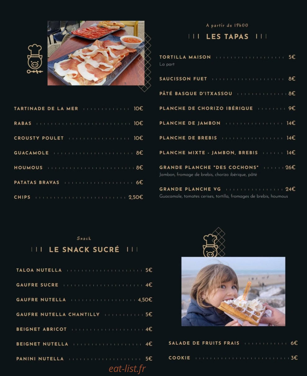 Aux 3 p'tits cochons — carte page 2