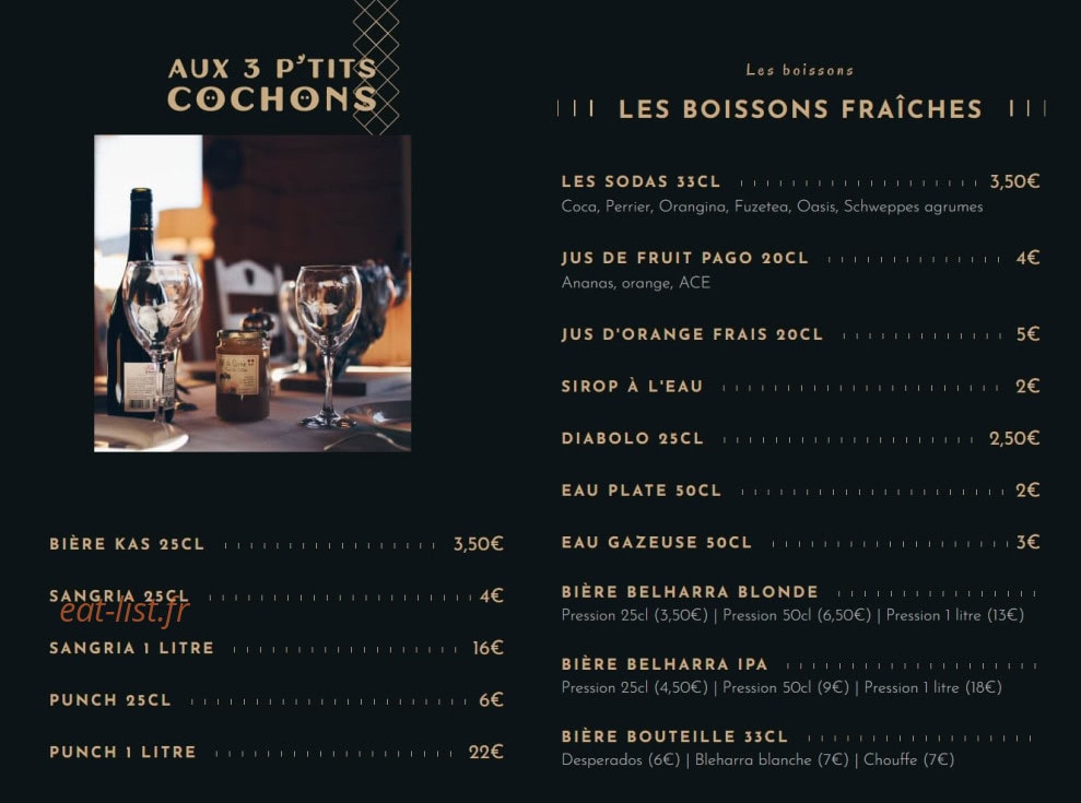Aux 3 p'tits cochons — carte page 4