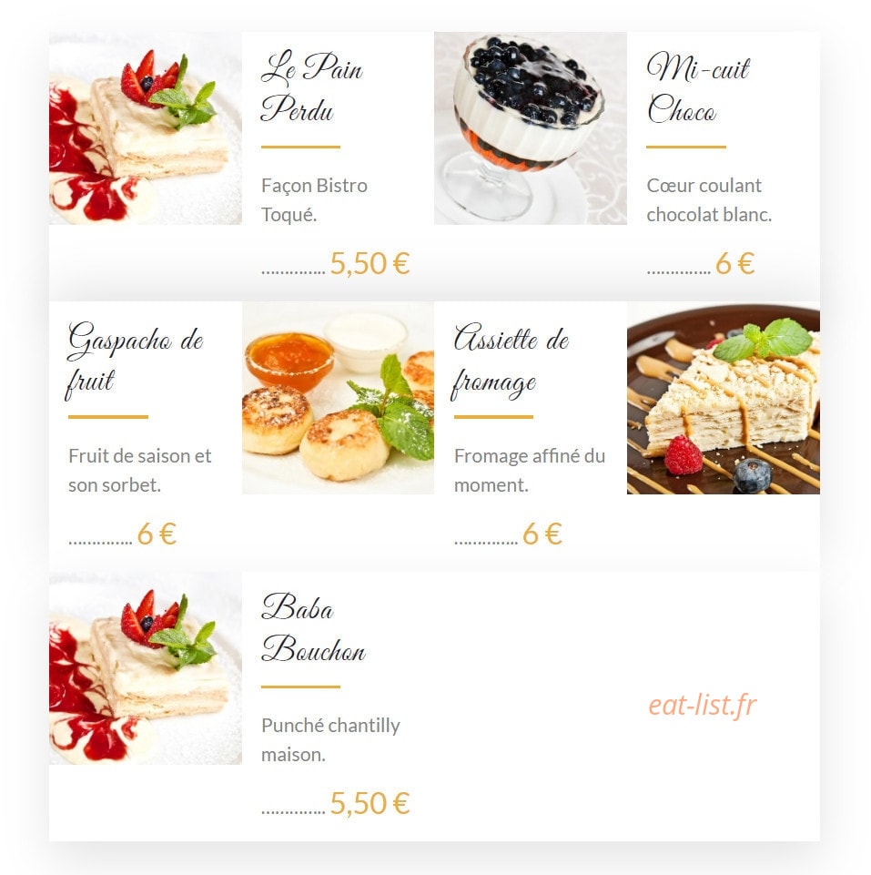 Bistro Toqué — carte page 5