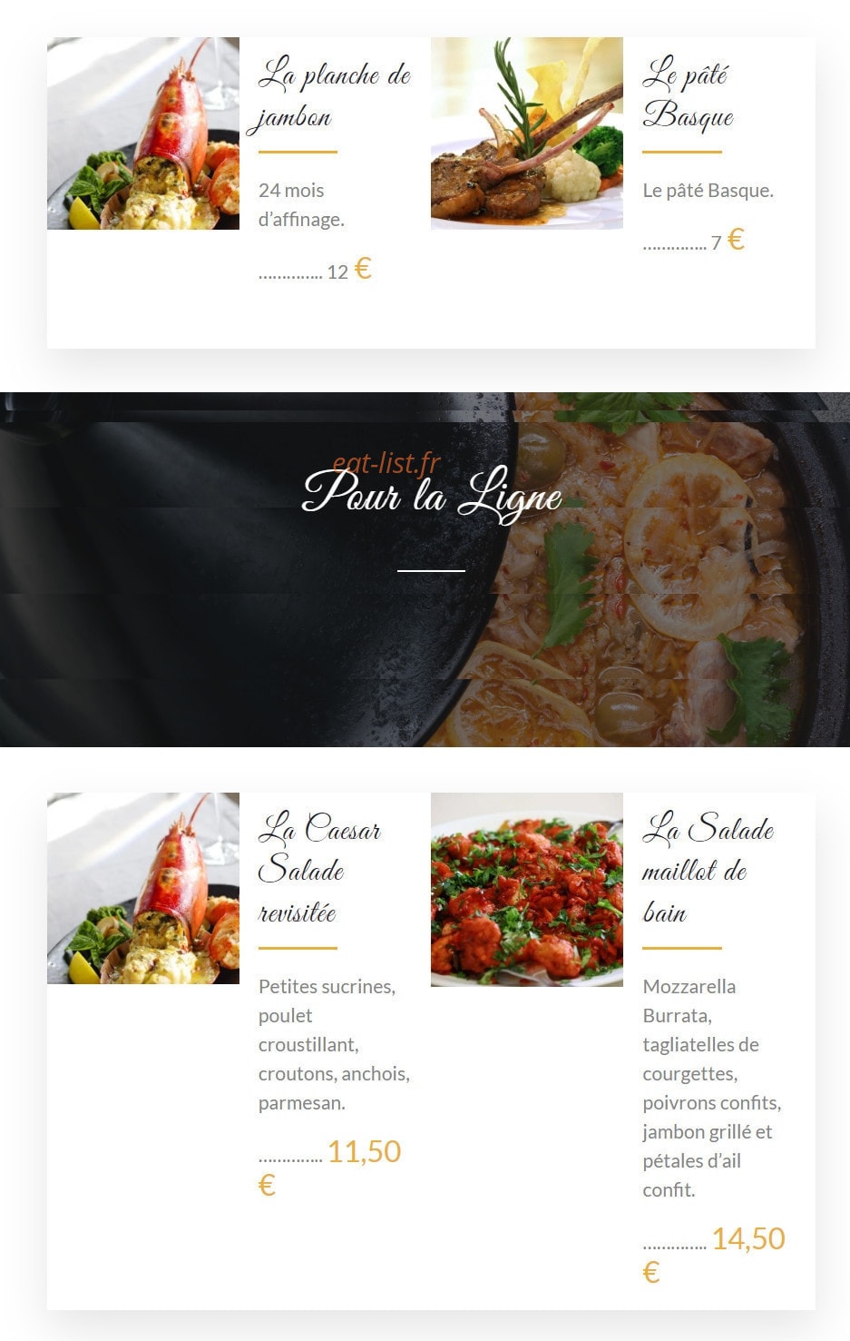 Bistro Toqué — carte page 4