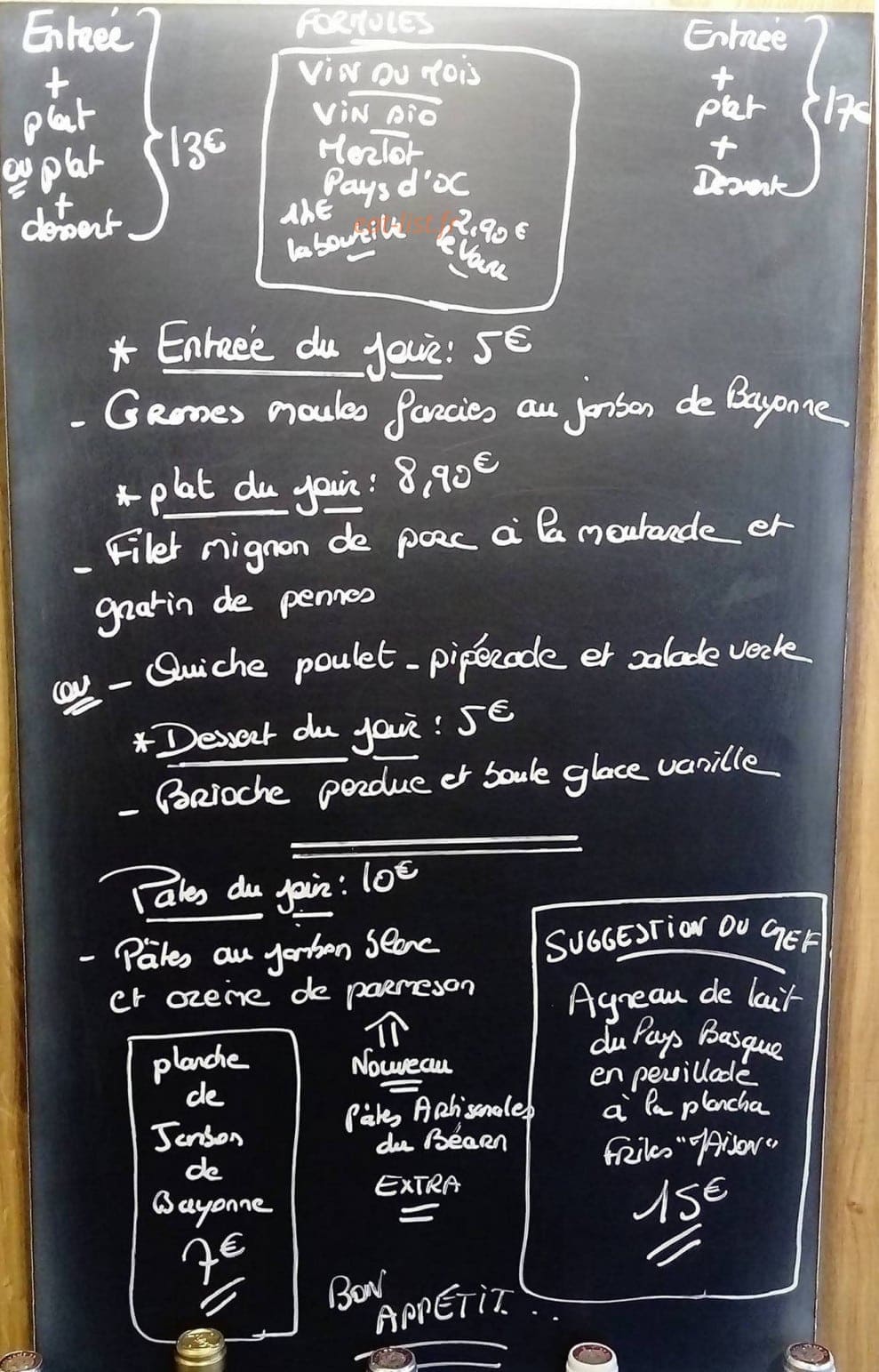 Chez Paqui — carte page 2
