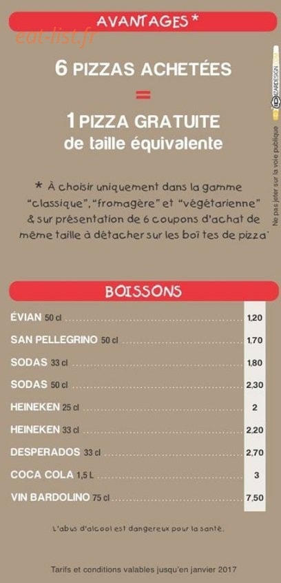 Dod's Pizza — carte page 4