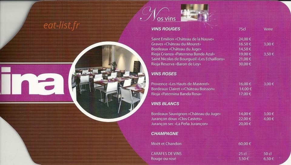Ibaina restaurant — carte page 4