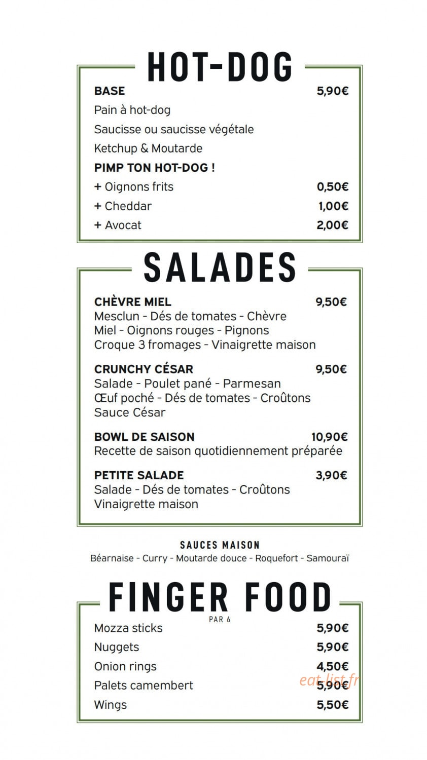Jack's Burgers — carte page 2