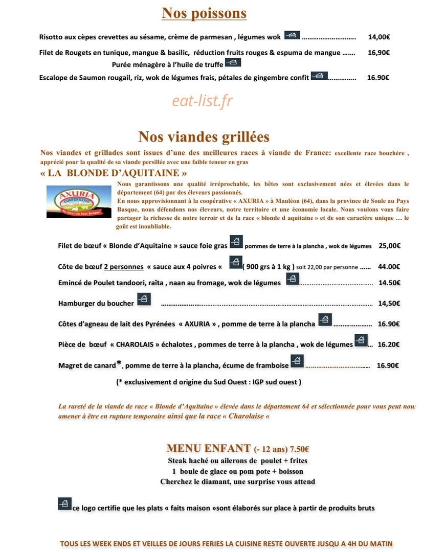 Jungle Café — carte page 6