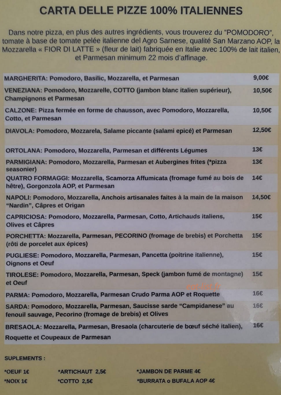 La Bottega della Mamma — carte page 1