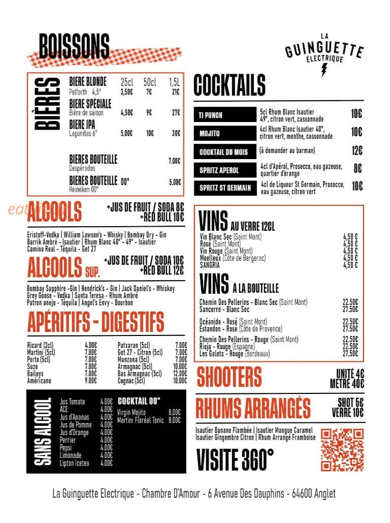 La Guinguette Électrique — carte page 2