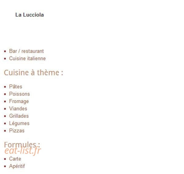 La Lucciola — carte page 1