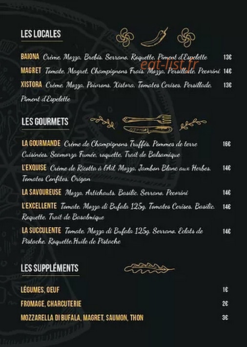 La Pizz' Anglet — carte page 2