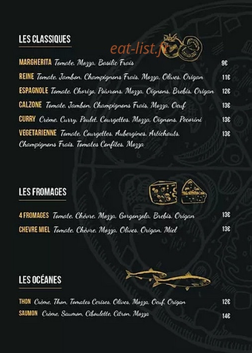 La Pizz' Anglet — carte page 1