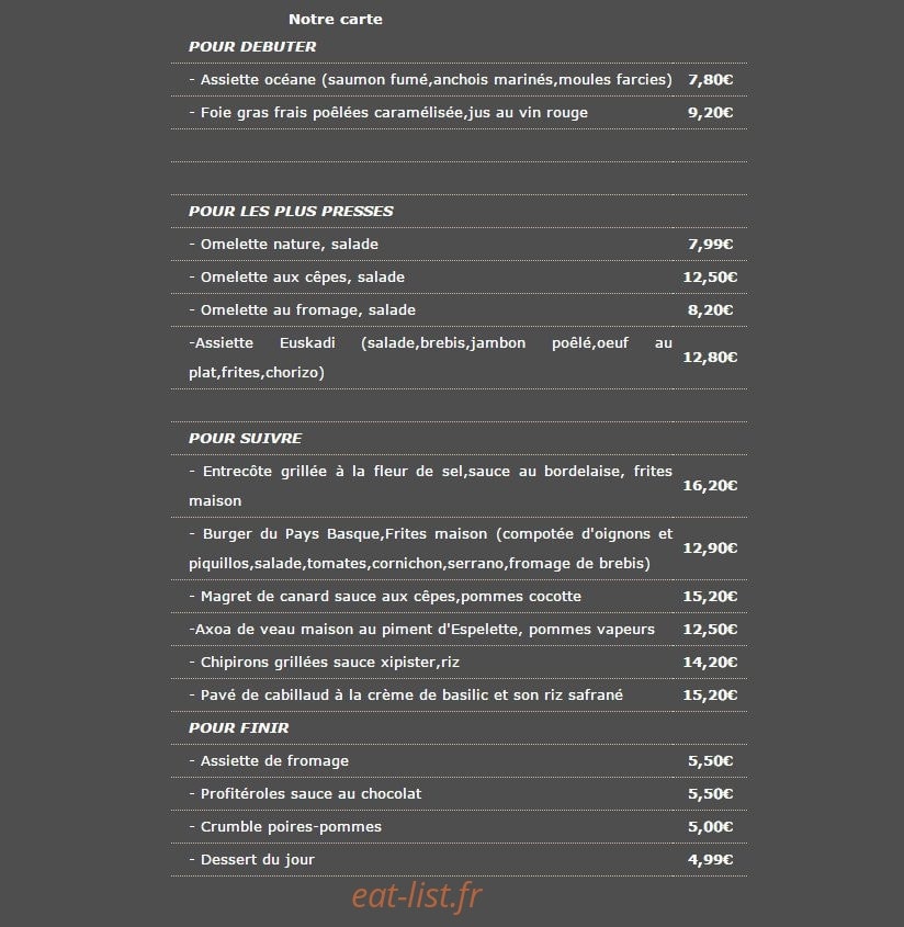 La royale — carte page 1