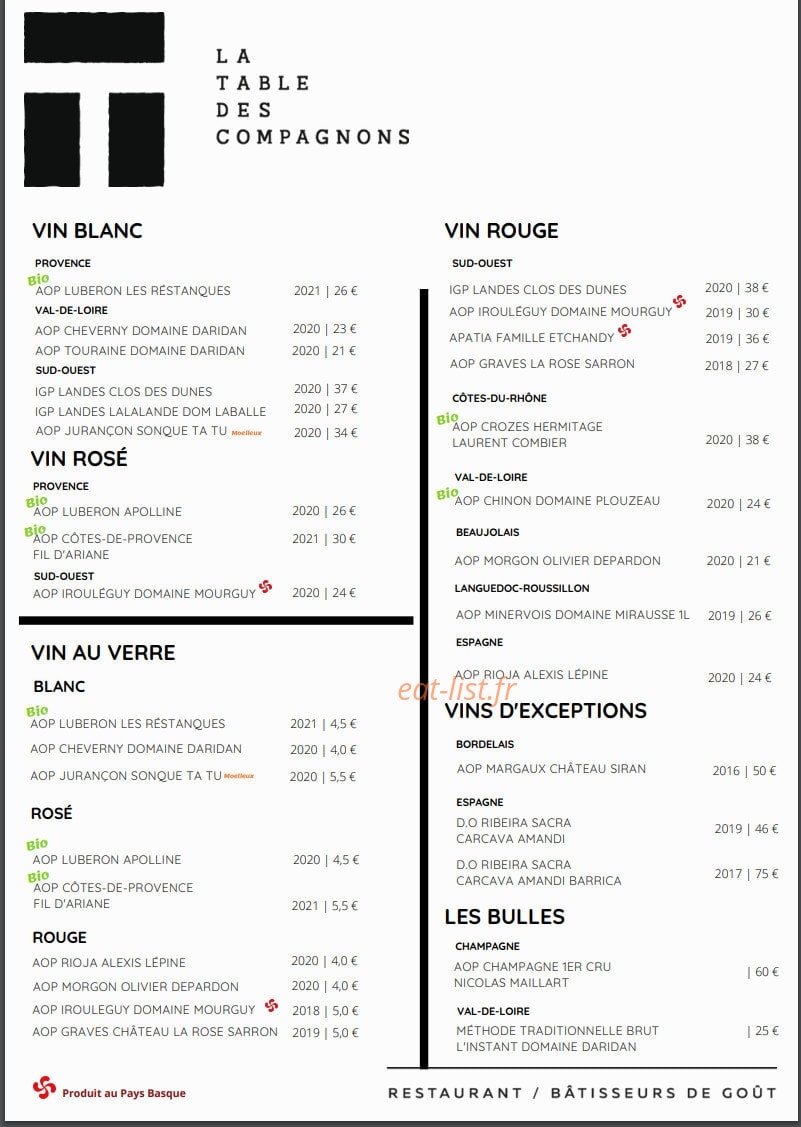 La Table des Compagnons — carte page 3