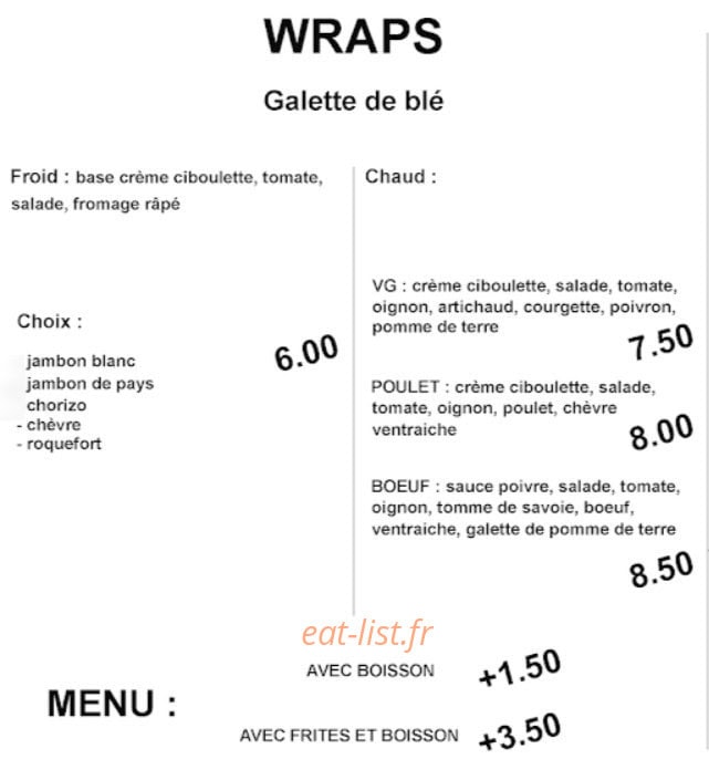 Le Cori Taste — carte page 6