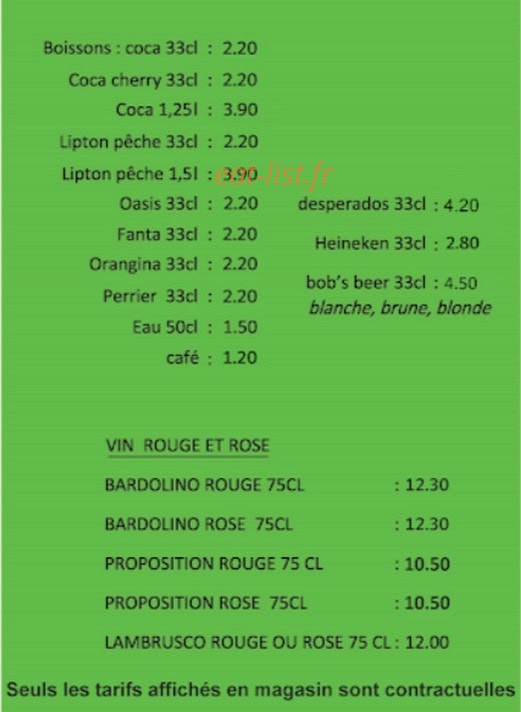 Le Cori Taste — carte page 8