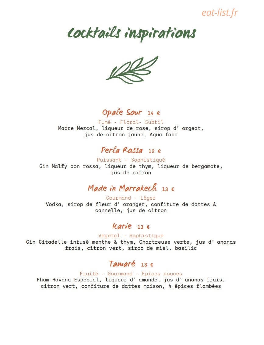 Le Jardin de la Paillote Bleue — carte page 8