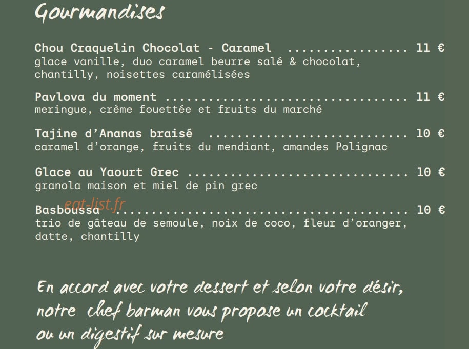 Le Jardin de la Paillote Bleue — carte page 4