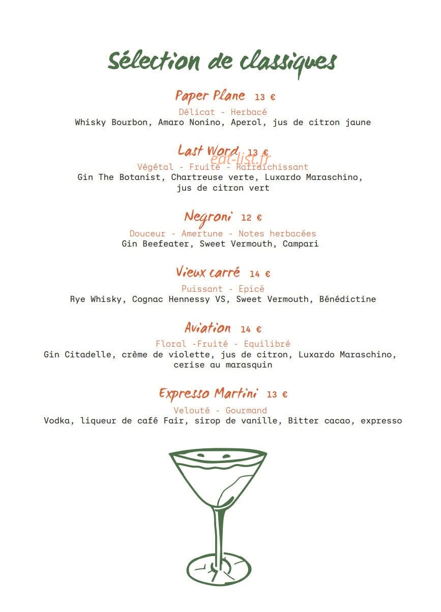 Le Jardin de la Paillote Bleue — carte page 9
