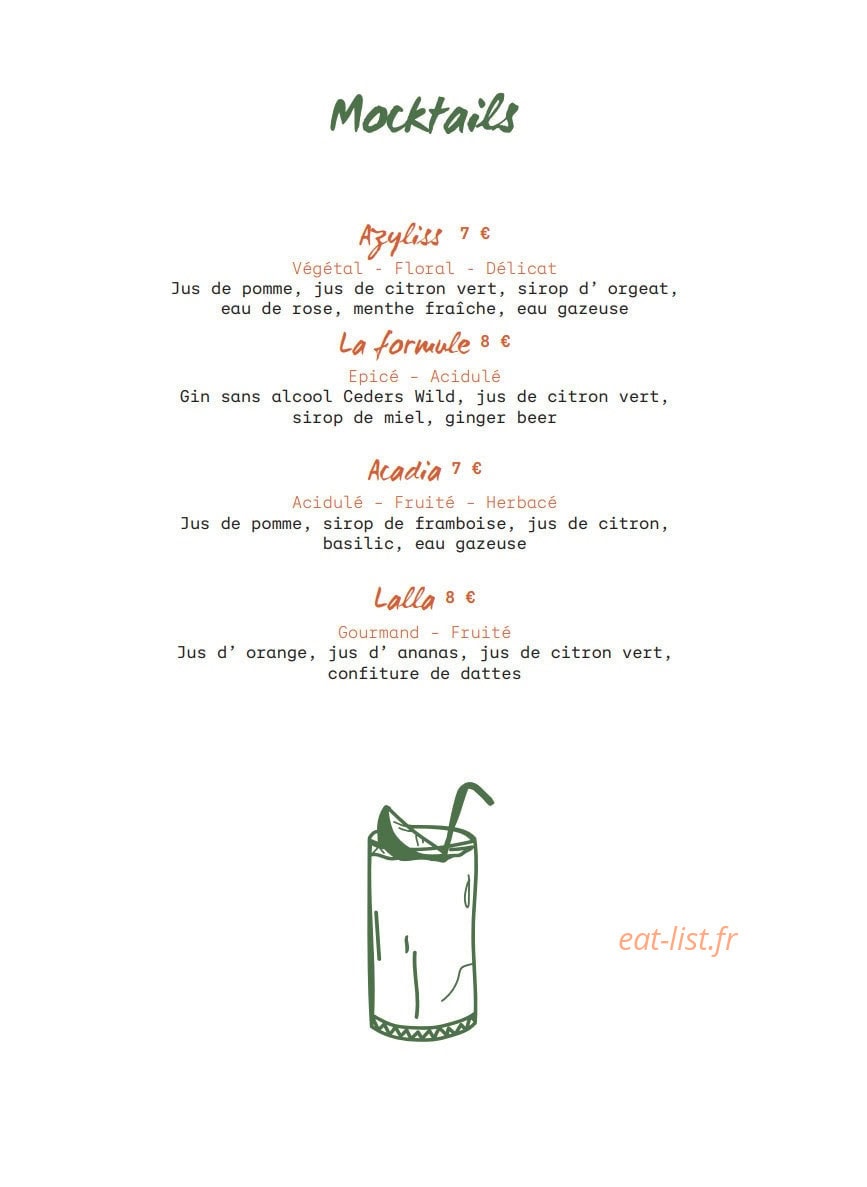 Le Jardin de la Paillote Bleue — carte page 7
