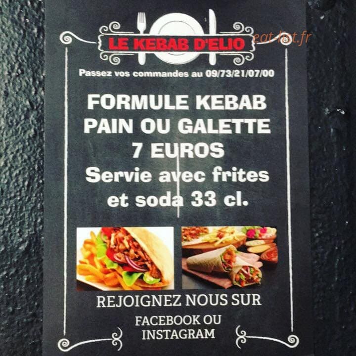 Le kebab d' Elio — carte page 2