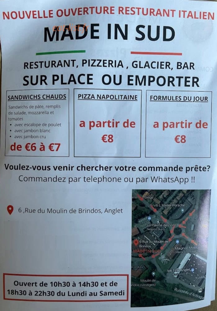 Made In Sud — carte page 2