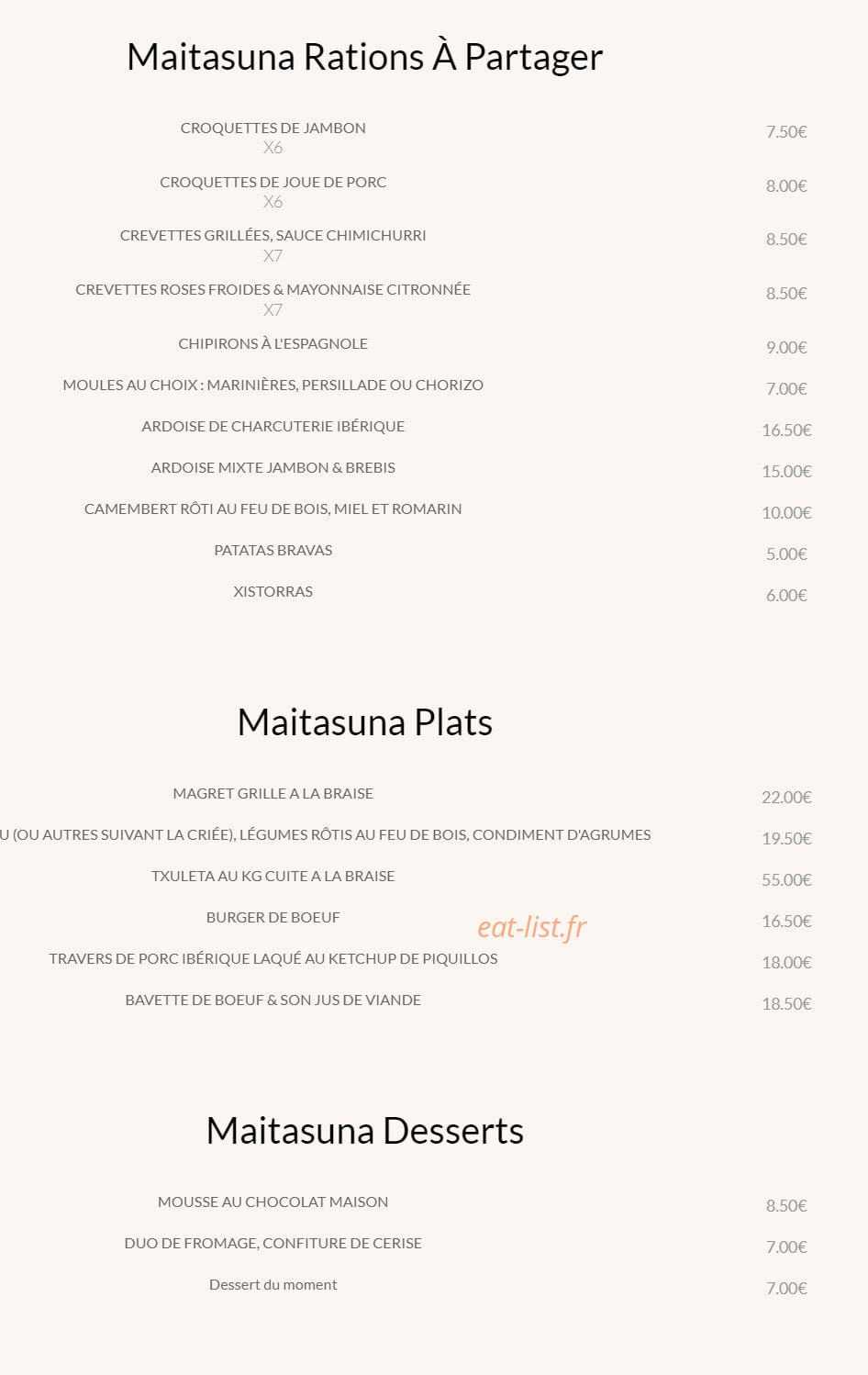 Maitasuna — carte page 1