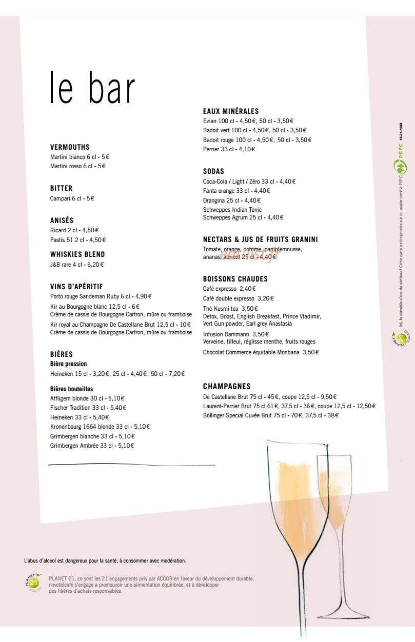 Novotel — carte page 6