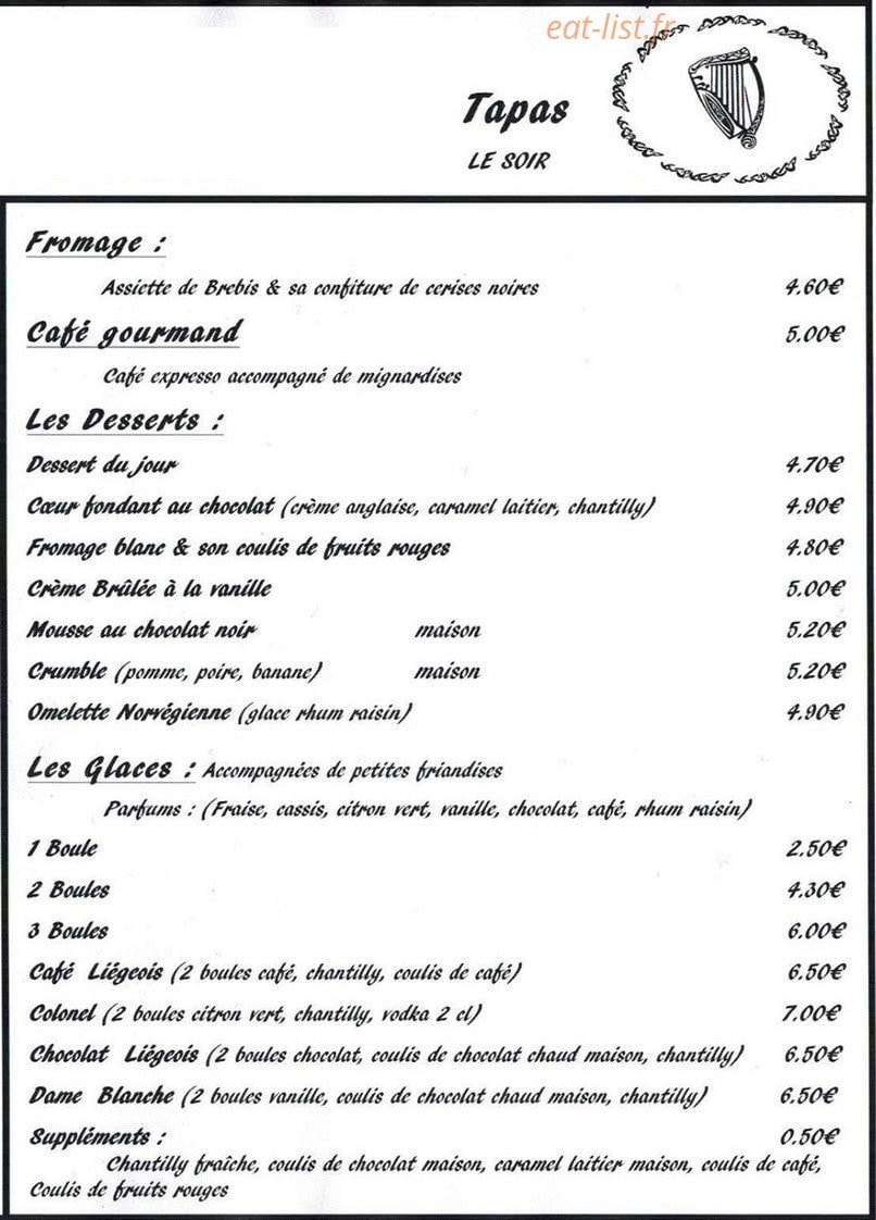 Pub Mulligan — carte page 2