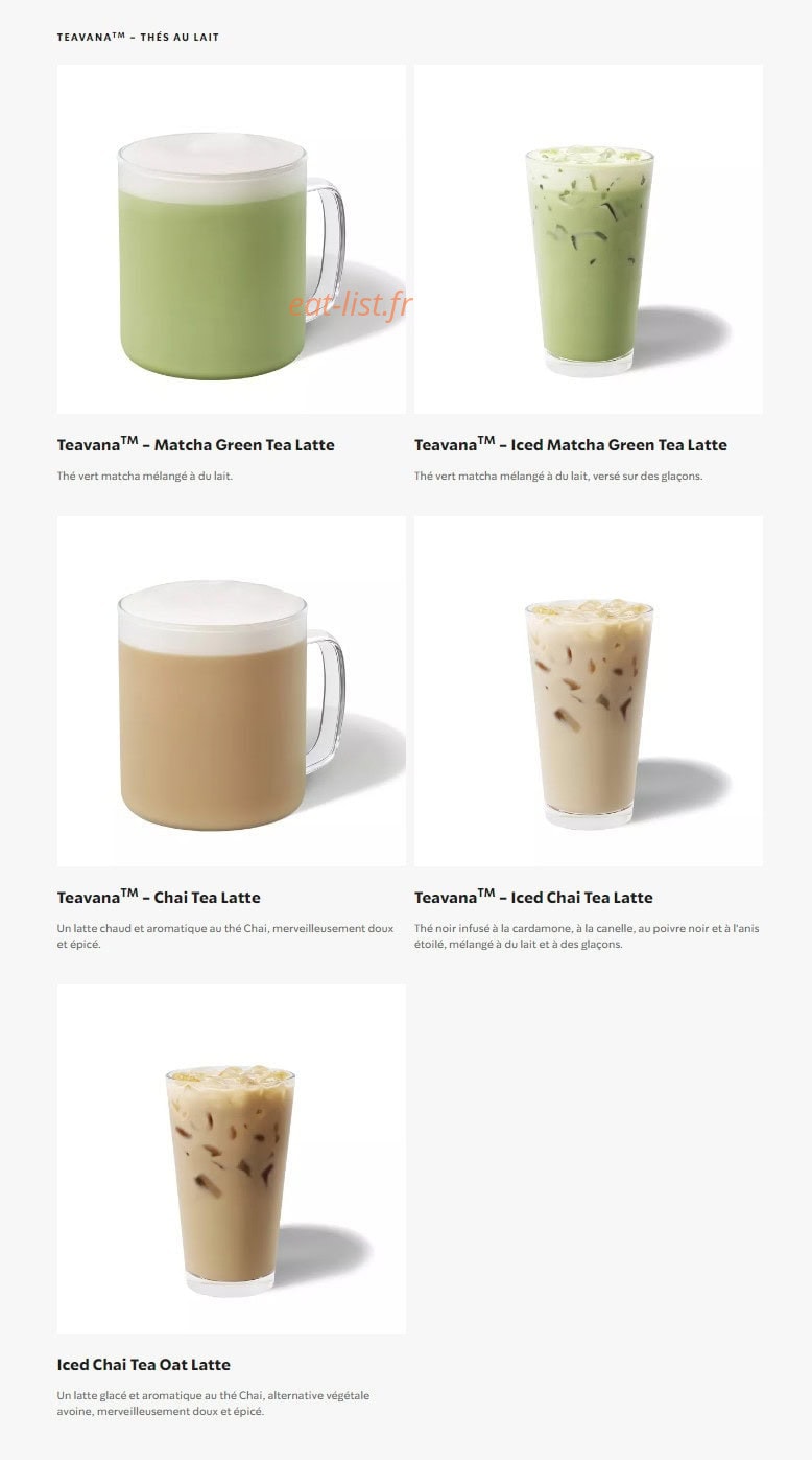 Starbucks Coffee — carte page 9