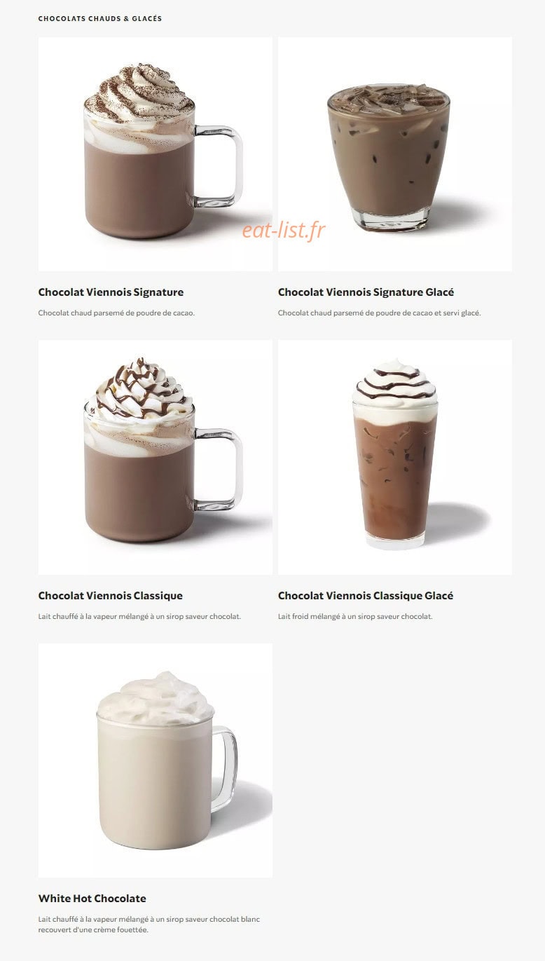 Starbucks Coffee — carte page 5