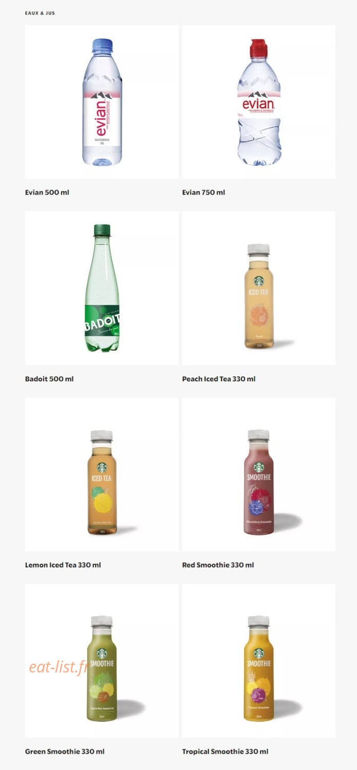 Starbucks Coffee — carte page 12